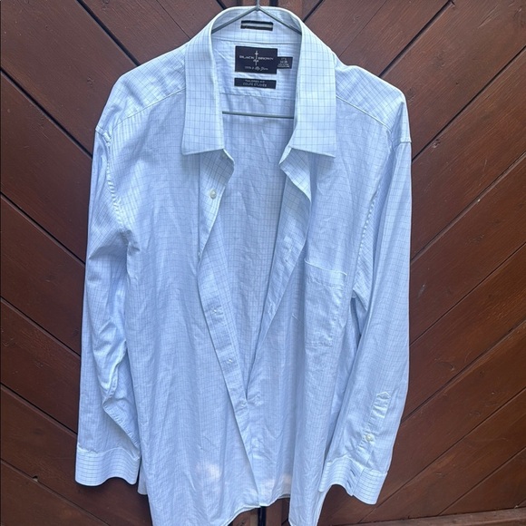 Black Brown 1826 17 1/2 34/35 Light Blue Men’s Dress Shirt - Picture 1 of 4